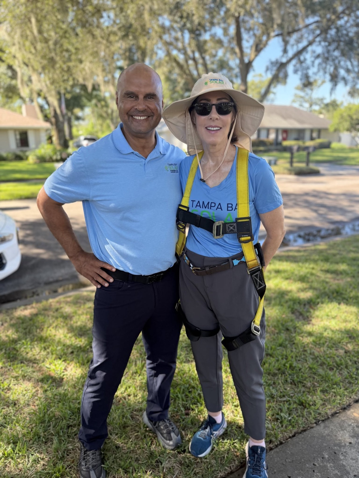 Steve Rutherford, Founder and CEO of Tampa Bay Solar, with Congresswoman Gwen Graham